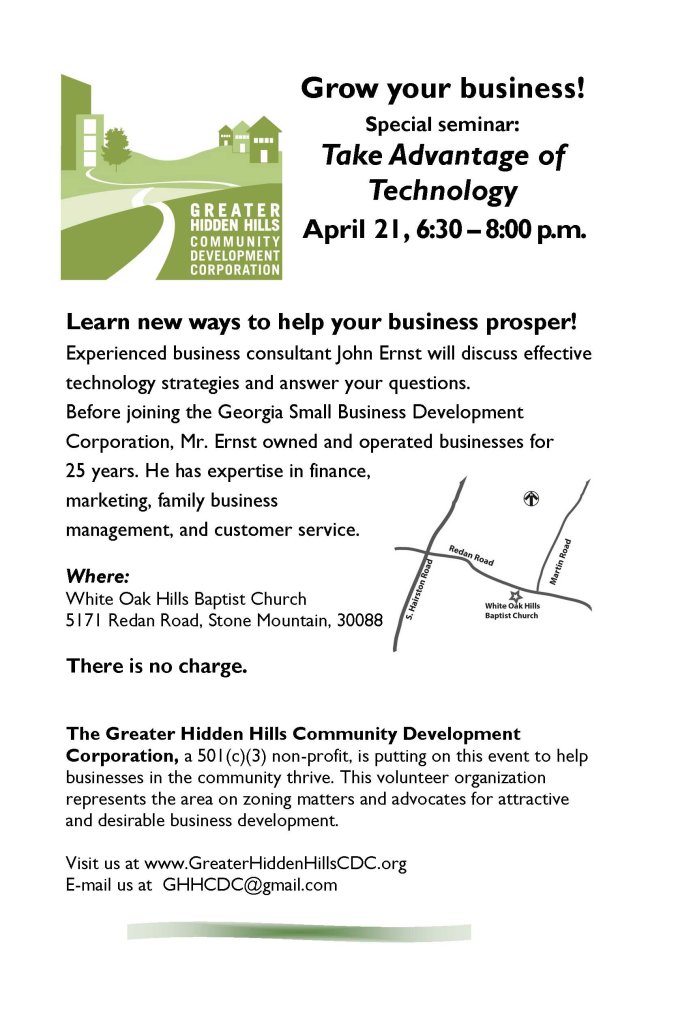 April 21 Business Seminar